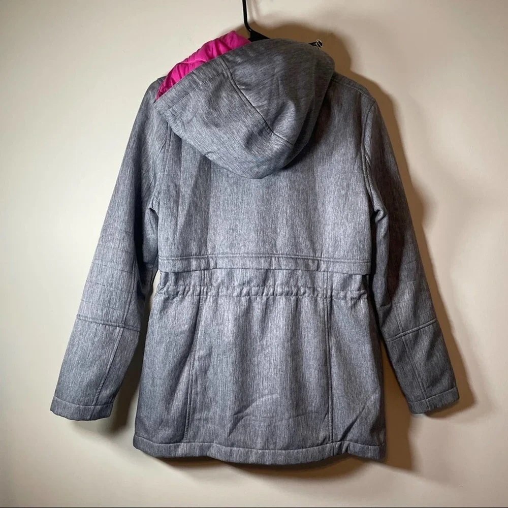 Point Zero Gray Long Sleeve Hooded Coat Size M‎